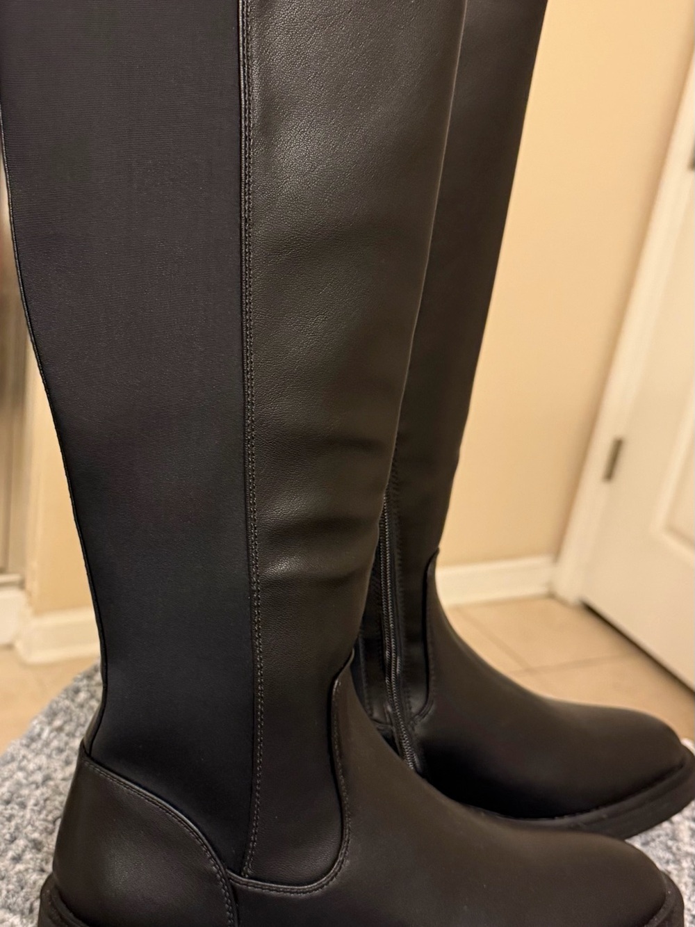 NWOT- Kenneth Cole Reaction Black Over-the-Knee Riding Boots - Picture 2 of 5
